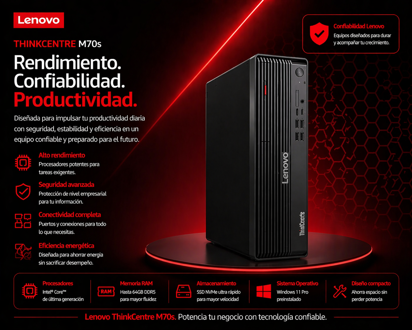 LENOVO ThinkCentre M70s - 12YJ0003LS